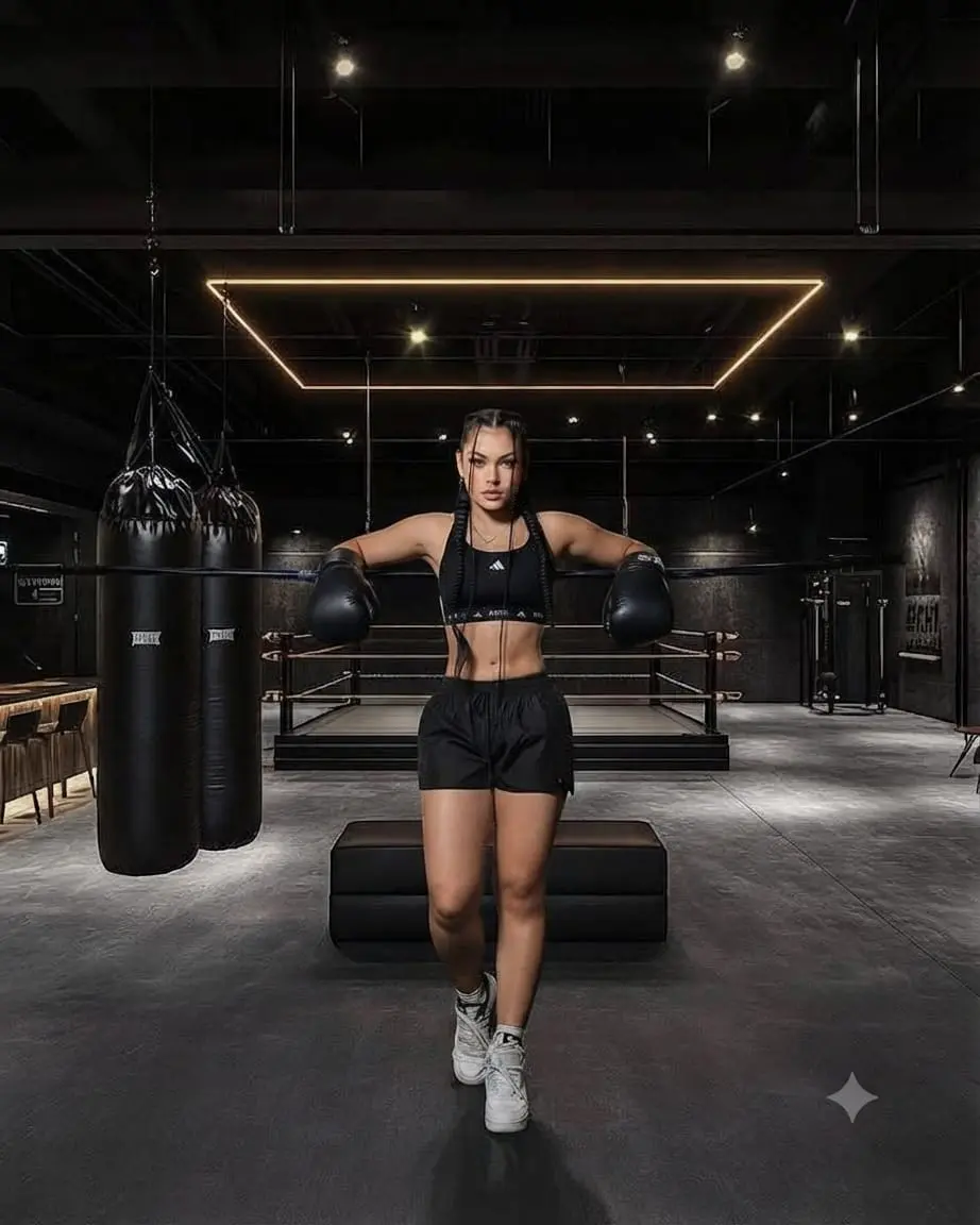 fille boxe salle du sport